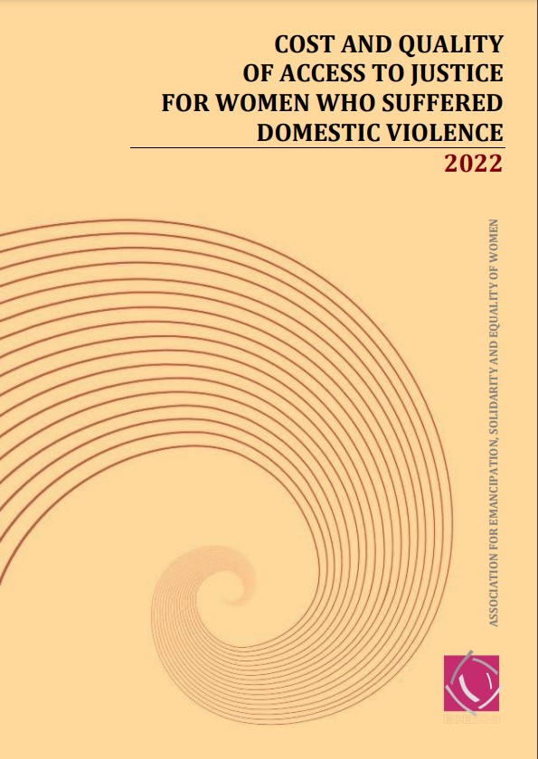 Cost and quality of access to justice for women who suffered domestic violence for 2022